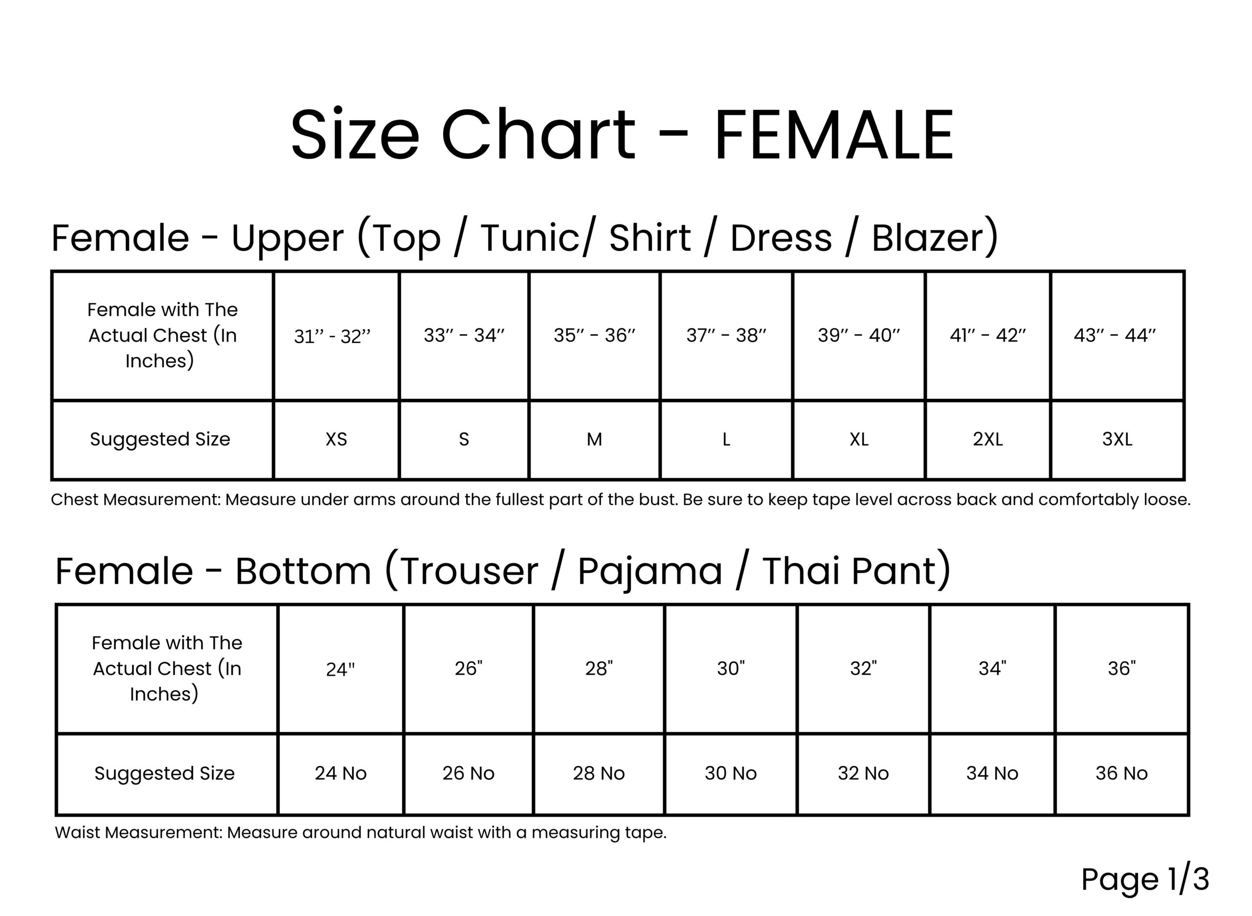 measurment chart (1)